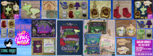 Shop Practical Magic-inspired machine embroidery designs featuring the Owens sisters, witchy quotes, magical herbs, spell books, fobs, and ITH projects.