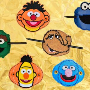 Sesame Street ITH bun cover machine embroidery bundle