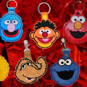 Sesame Street ITH Fob machine embroidery bundle