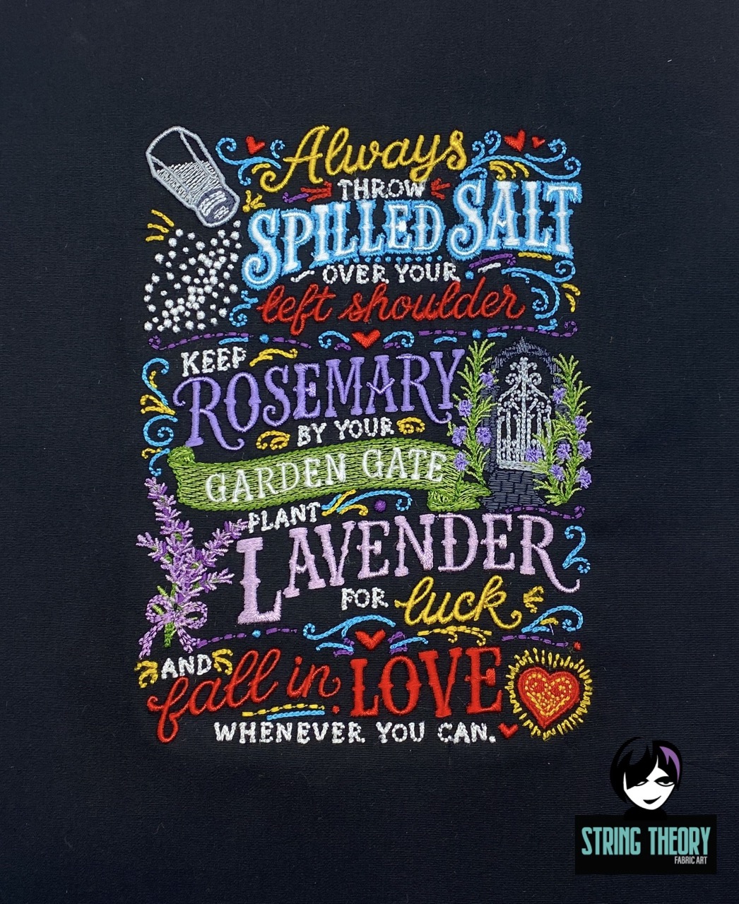 Practical Magic - Salt Rosemary Lavender Machine Embroidery Design
