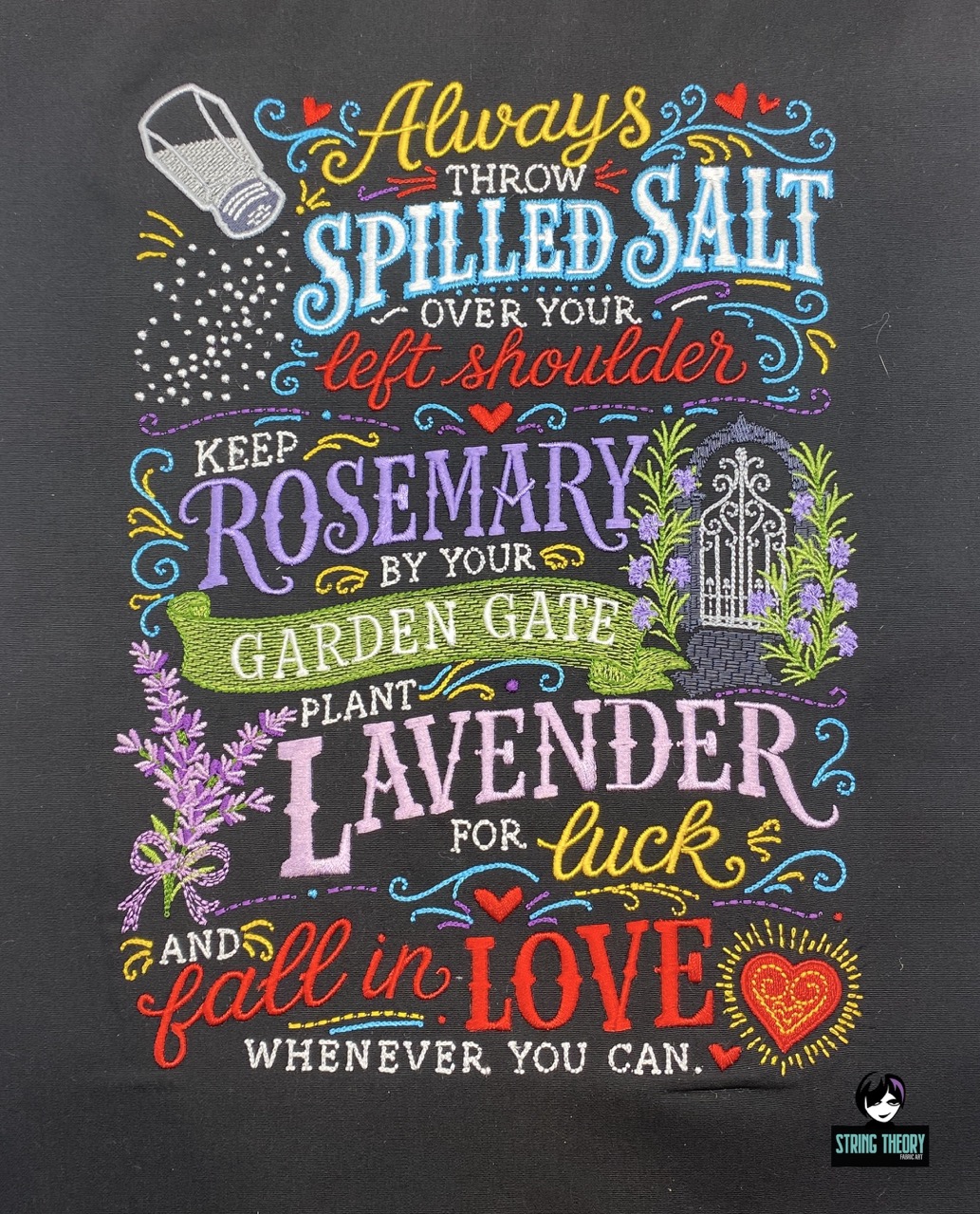 Practical Magic - Salt Rosemary Lavender Machine Embroidery Design