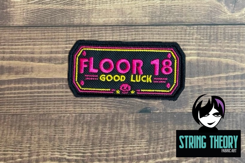 DCC Floor 18 fob patch ITH machine embroidery design