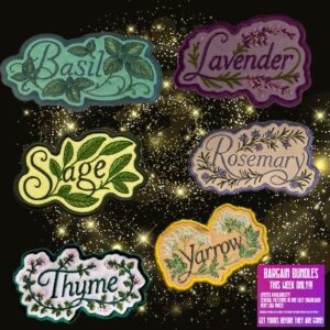 Practical Magic Magical Herbs Machine Embroidery Patch Bundle