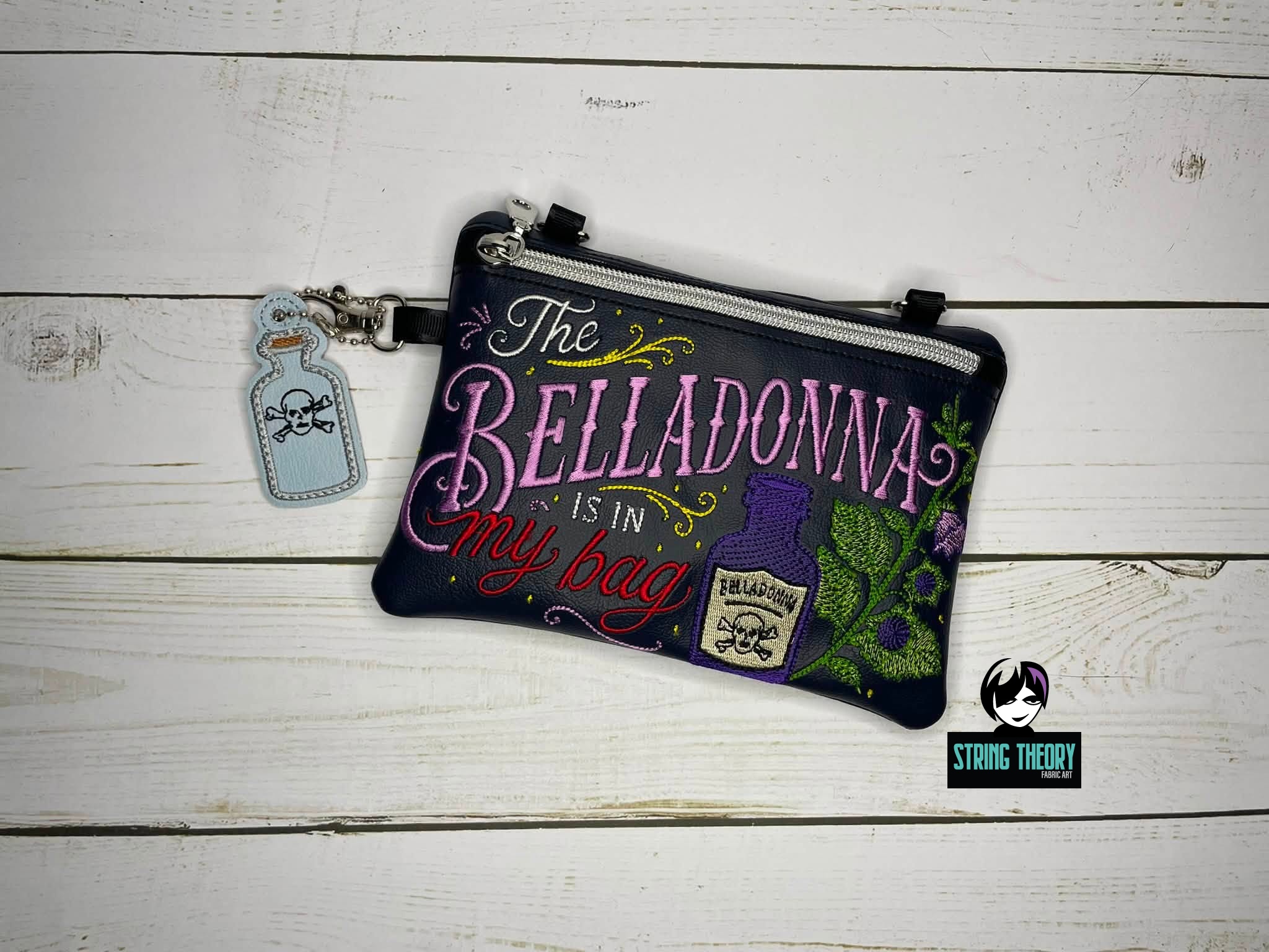 Practical Magic Belladonna ITH Zip Bag Machine Embroidery