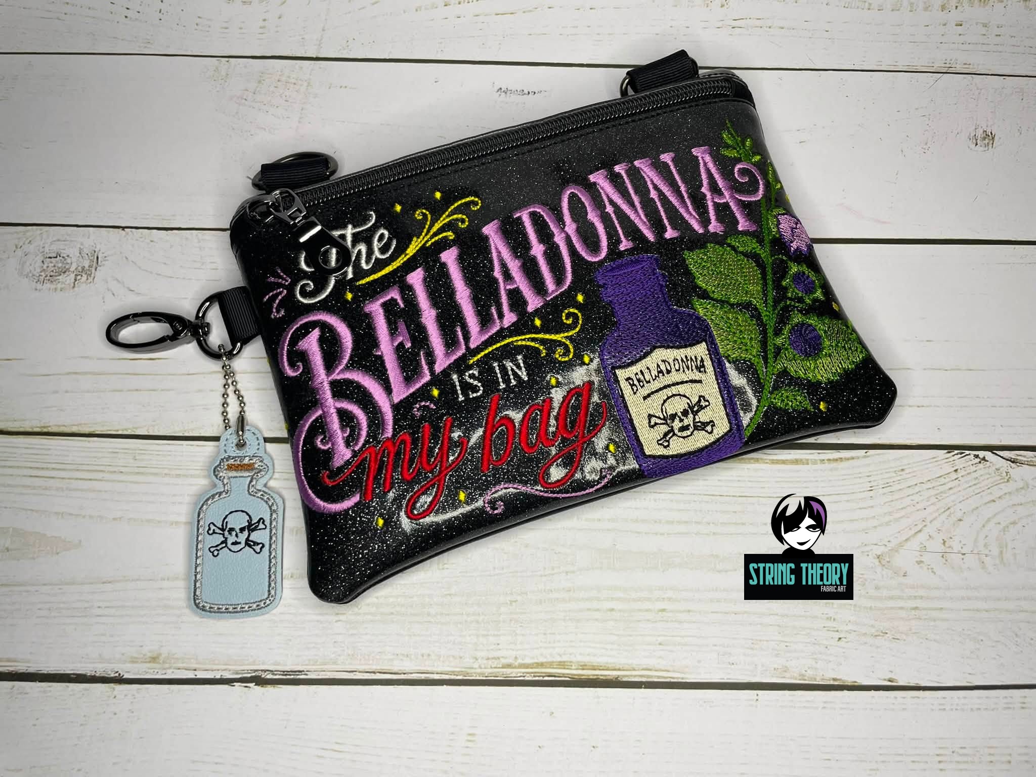 Practical Magic Belladonna ITH Zip Bag Machine Embroidery