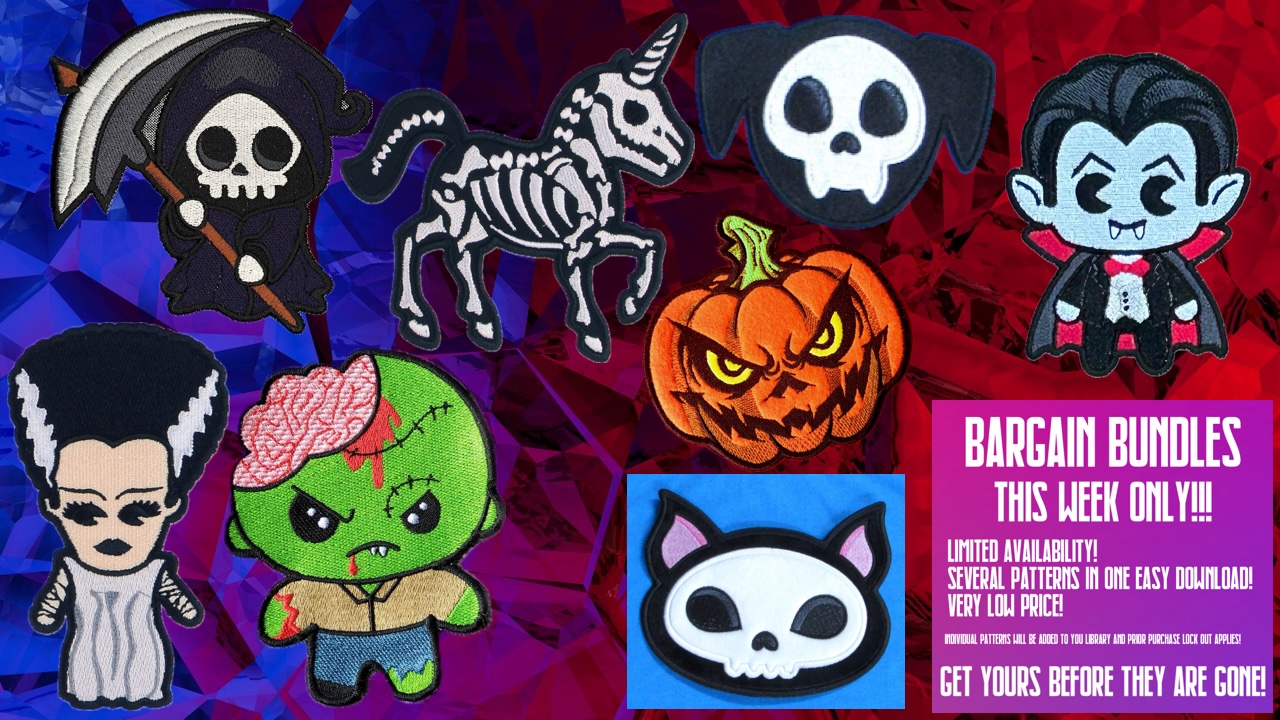 Classic Horror Chibi FF 5x7 ITH Bargain Bundle