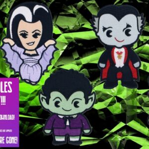 Munster Chibi 5x7 FF Bargain Bundle ITH Machine Embroidery design