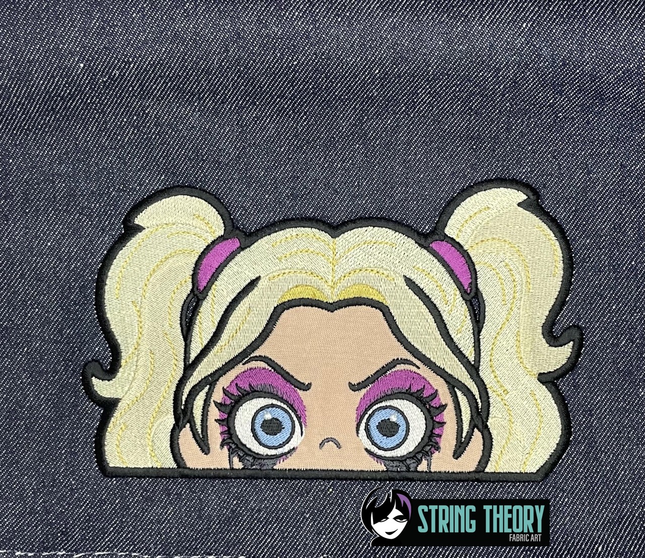 DCC Chibi Samantha peeker ITH machine embroidery design