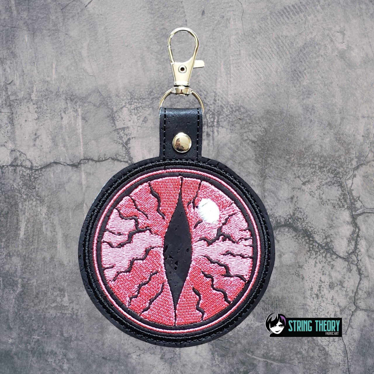 DCC – Monster Eye fob patch ITH machine embroidery design