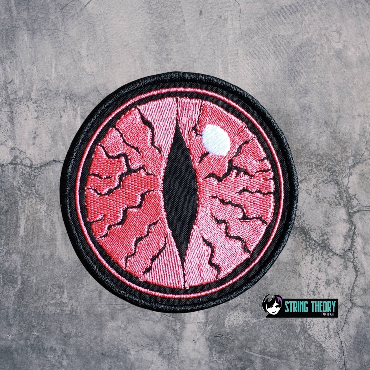 DCC – Monster Eye fob patch ITH machine embroidery design