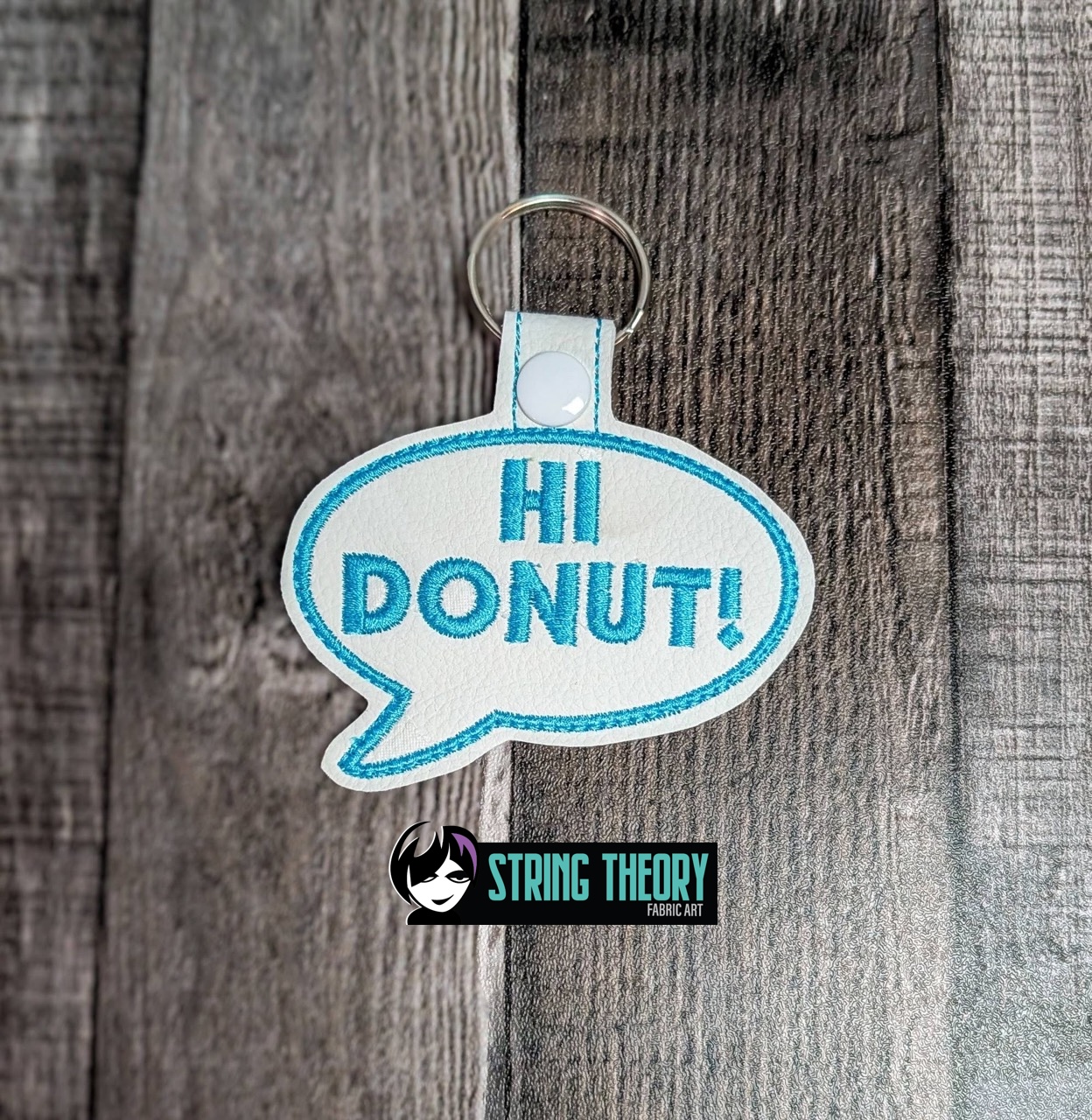 DCC – Hi Donut! fob patch ITH machine embroidery design