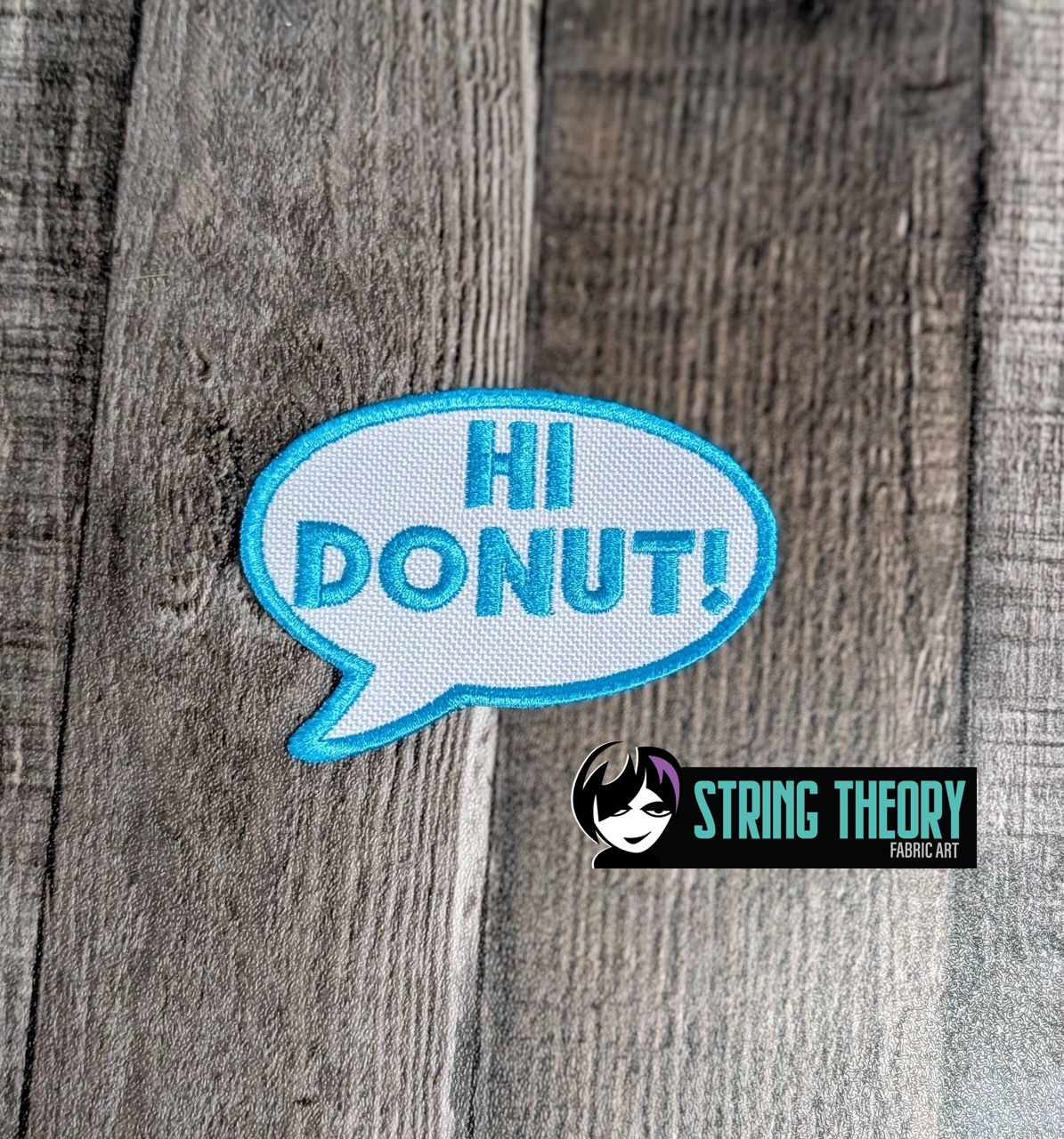 DCC – Hi Donut! fob patch ITH machine embroidery design