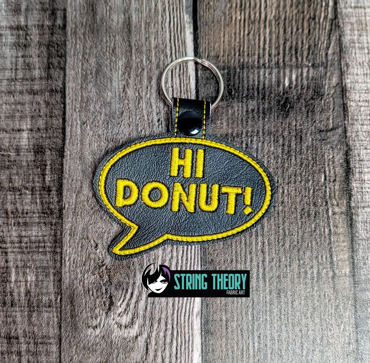DCC – Hi Donut! fob patch ITH machine embroidery design