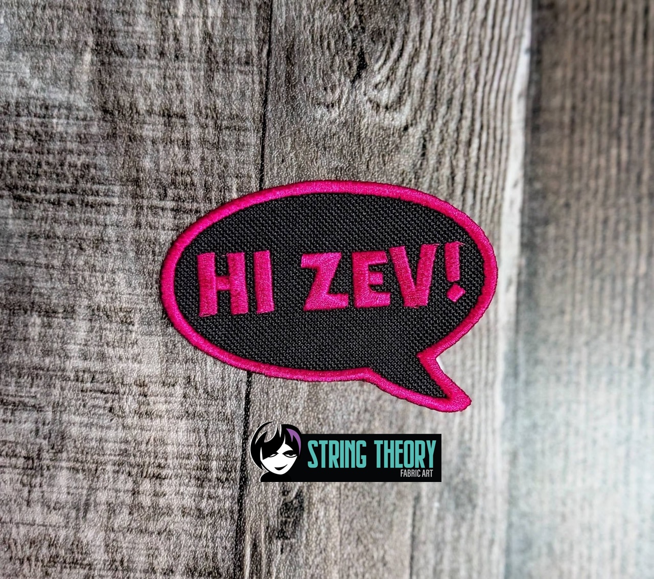 DCC – Hi Zev! fob patch ITH machine embroidery design
