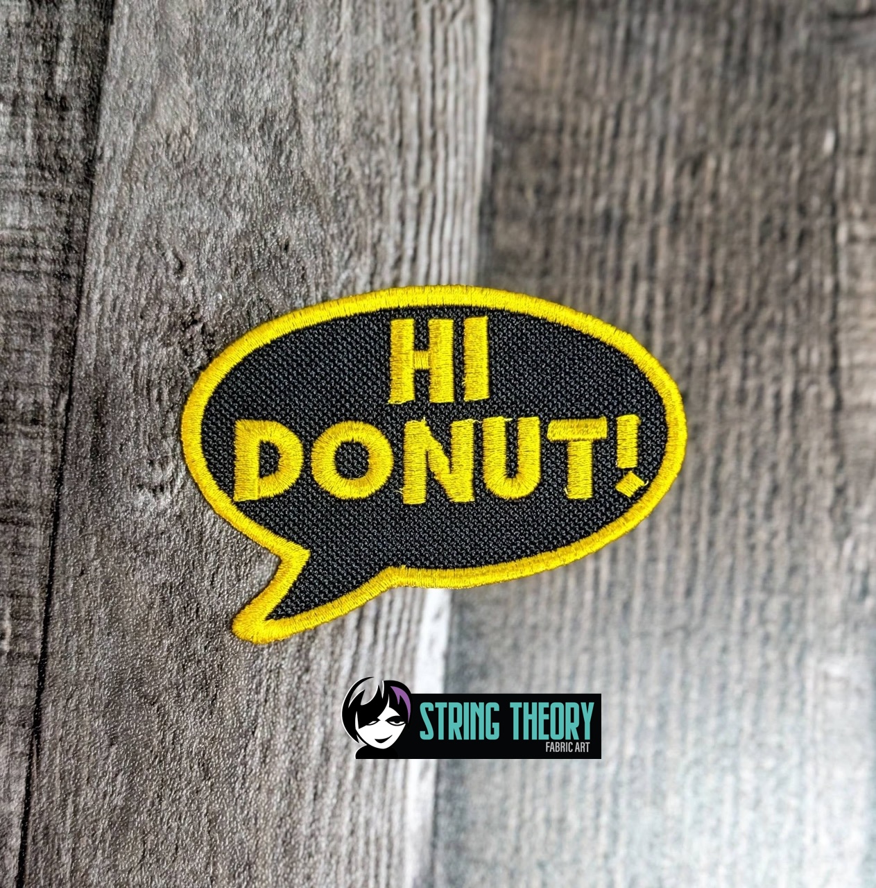 DCC – Hi Donut! fob patch ITH machine embroidery design