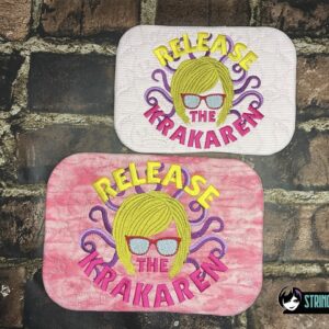 DCC Release the Krakaren ITH Mug Rug machine embroidery design