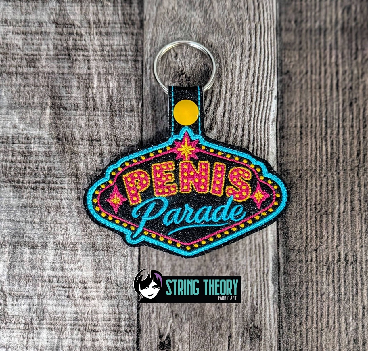 DCC – Penis Parade Marquee fob patch ITH machine embroidery design