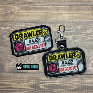 DCC – Crawler ID fob patch ITH machine embroidery design