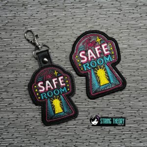 DCC – Safe Room fob patch ITH machine embroidery design