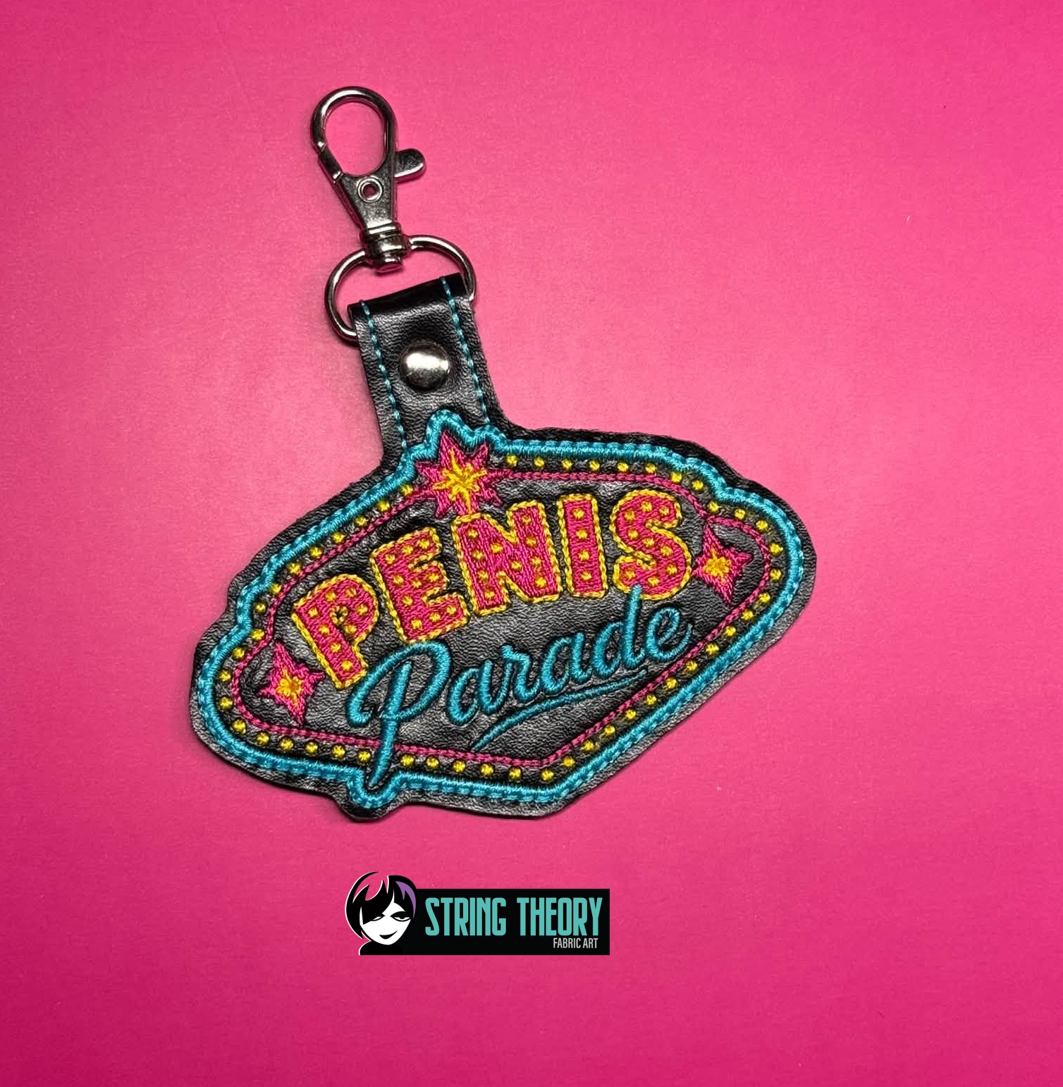 DCC – Penis Parade Marquee fob patch ITH machine embroidery design