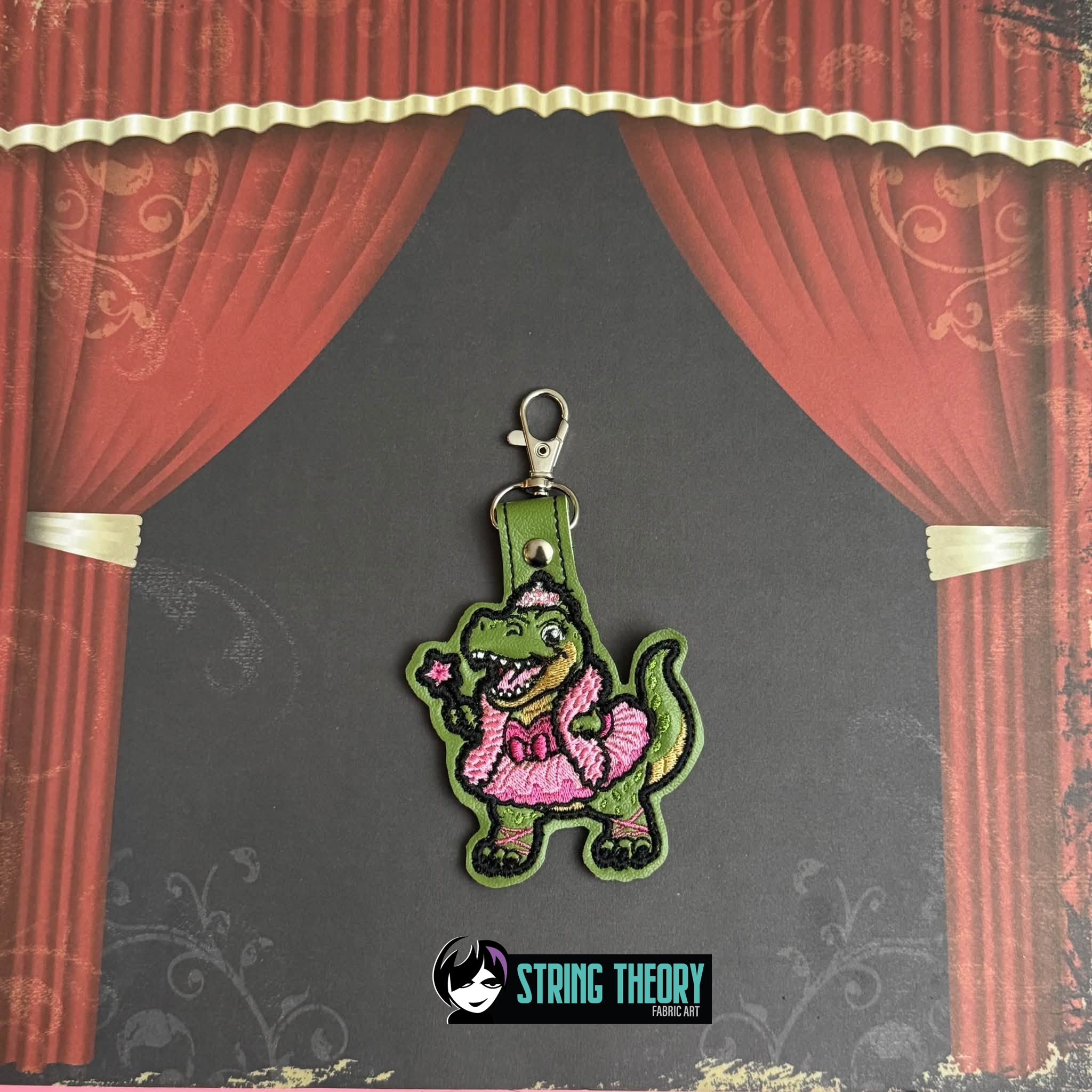 DCC Chibi Big Tina fob patch ITH machine embroidery design