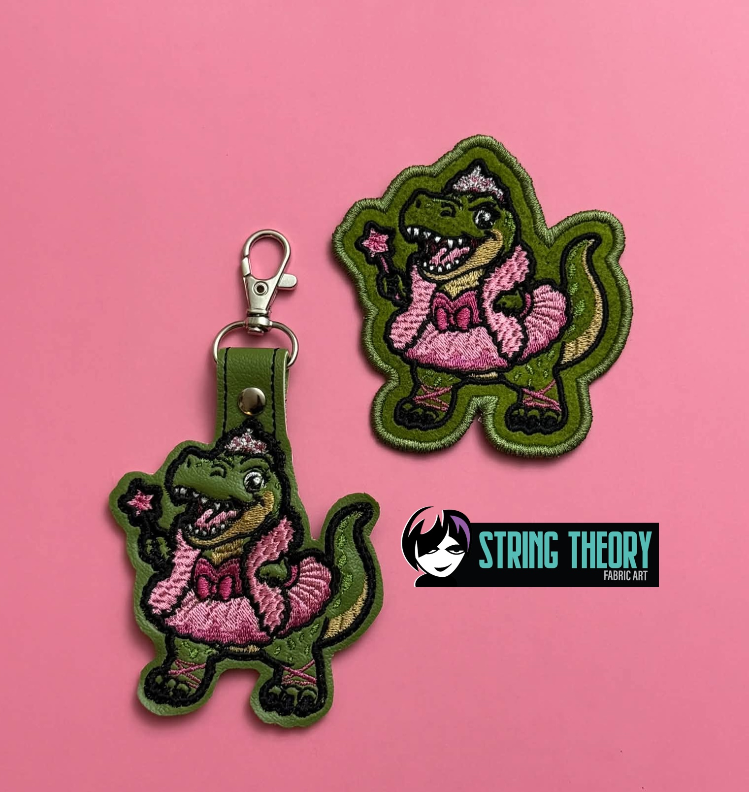 DCC Chibi Big Tina fob patch ITH machine embroidery design