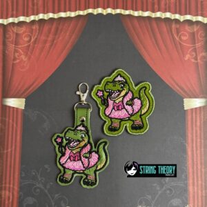 DCC Chibi Big Tina fob patch ITH machine embroidery design