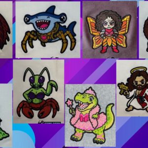 DCC Chibi Crawlers 2 5x7 machine embroidery pattern bundle