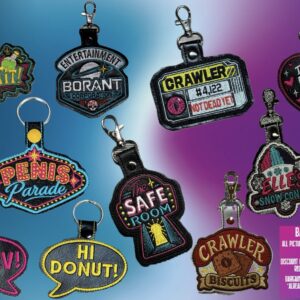 DCC Fob set 6 ITH machine embroidery pattern bundle
