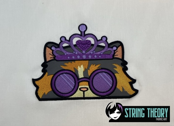 DCC Chibi Princess Donut peeker ITH machine embroidery design