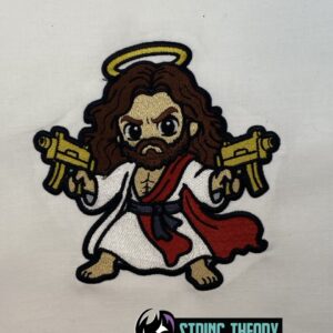 DCC Chibi Uzi Jesus Machine embroidery design pattern