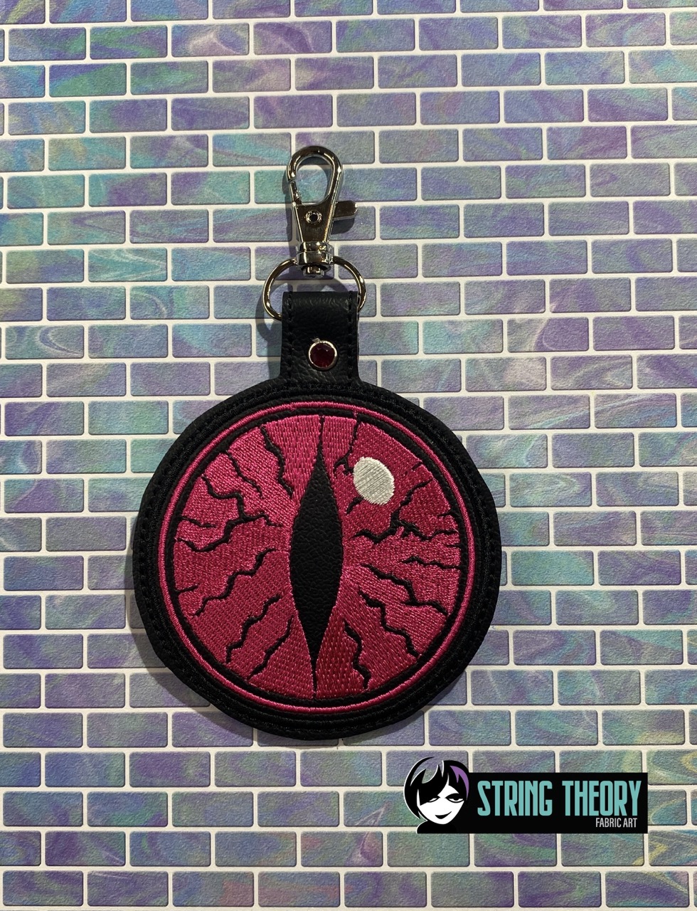 DCC – Monster Eye fob patch ITH machine embroidery design