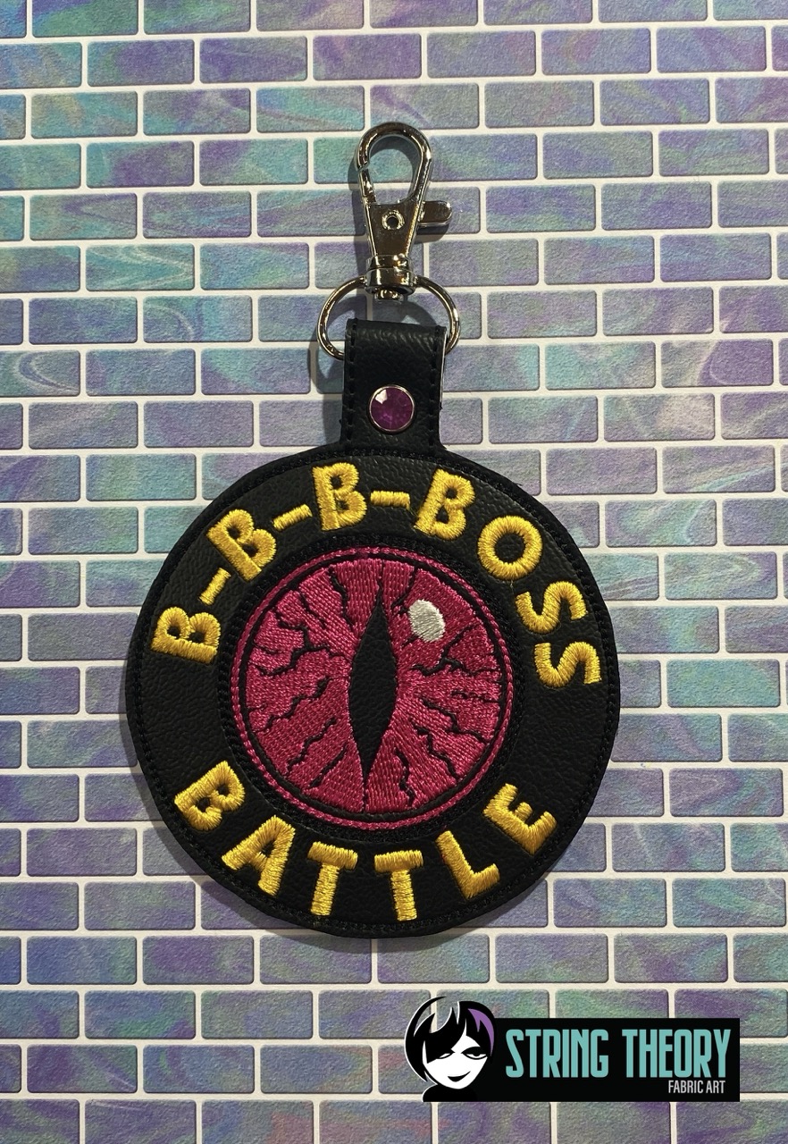 DCC –Boss Battle fob patch ITH machine embroidery design