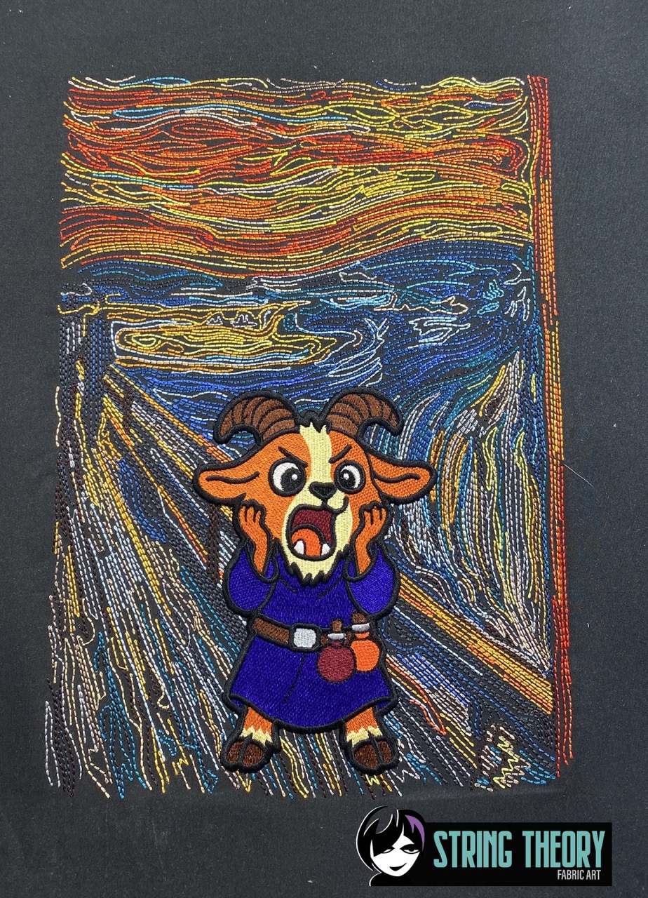 DCC Prepotente The Scream machine embroidery design