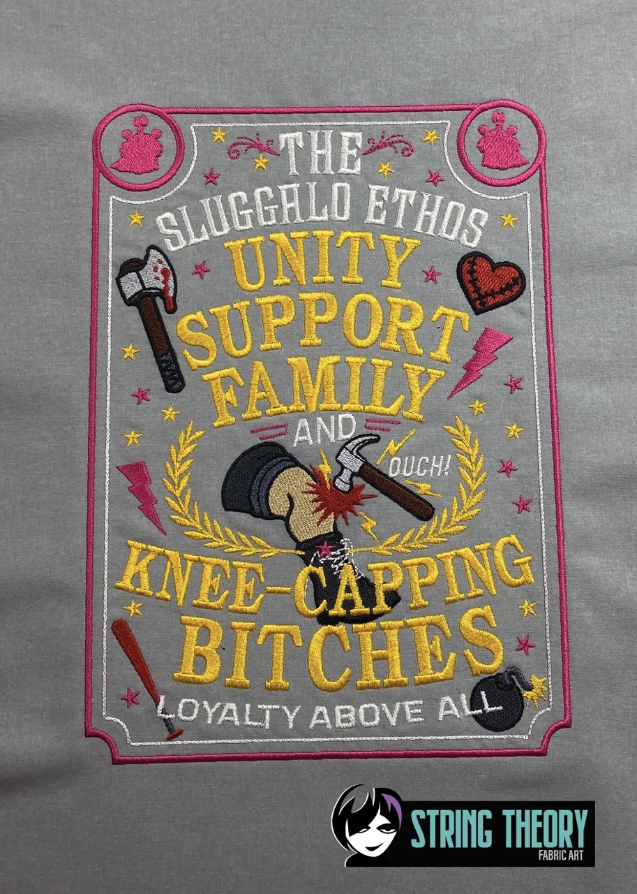 DCC - The Sluggalo Ethos machine embroidery design
