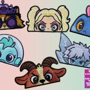 DCC Chibi Peeker Bargain Bundle 4x4 ITH machine embroidery designs